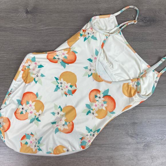 Kate Spade New York Cream Oranges Print One Piece Swimsuit Sz.M - Picture 8 of 14